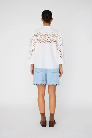 Embroidery Anglaise Shirt  White