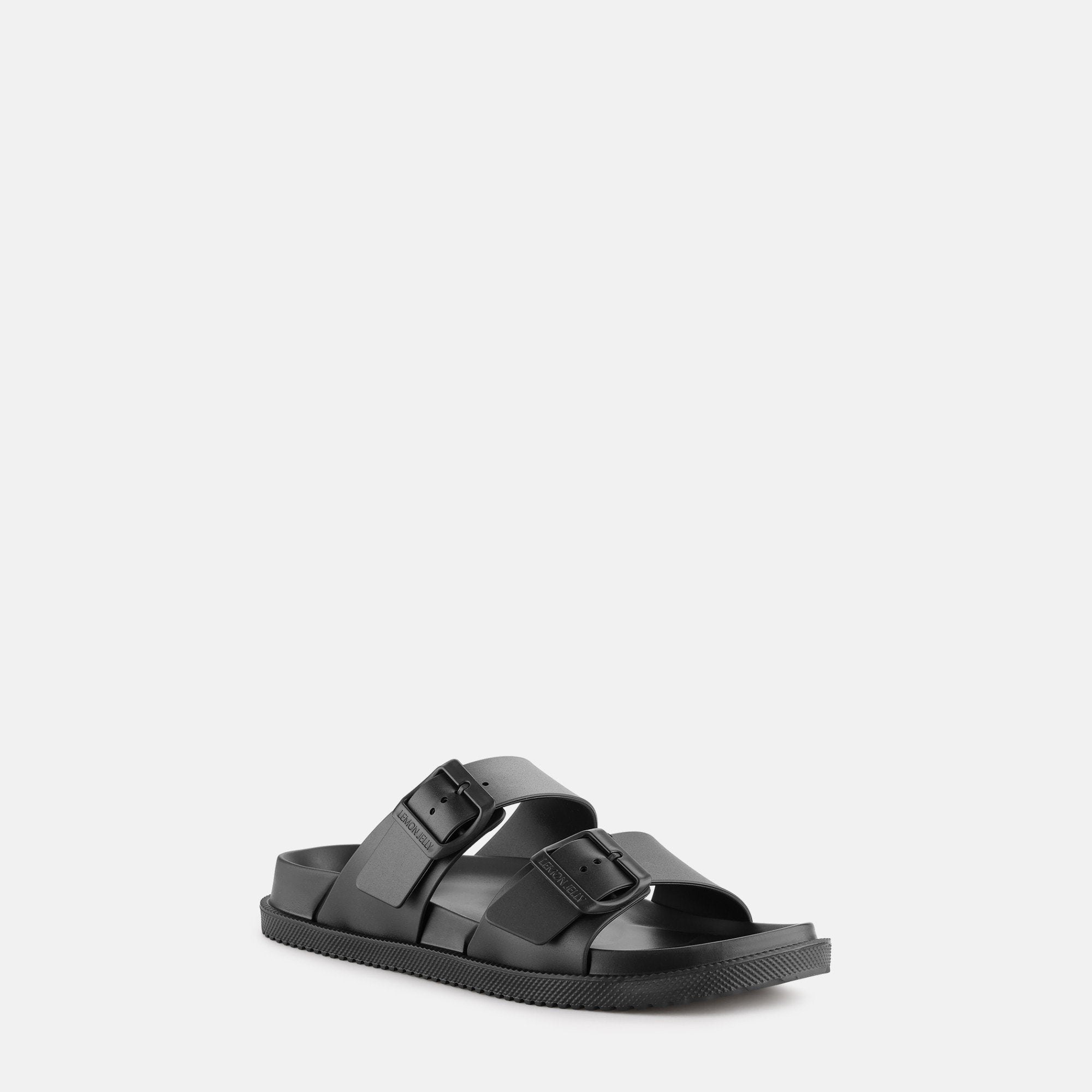 Elise Black Sandals with Buckles