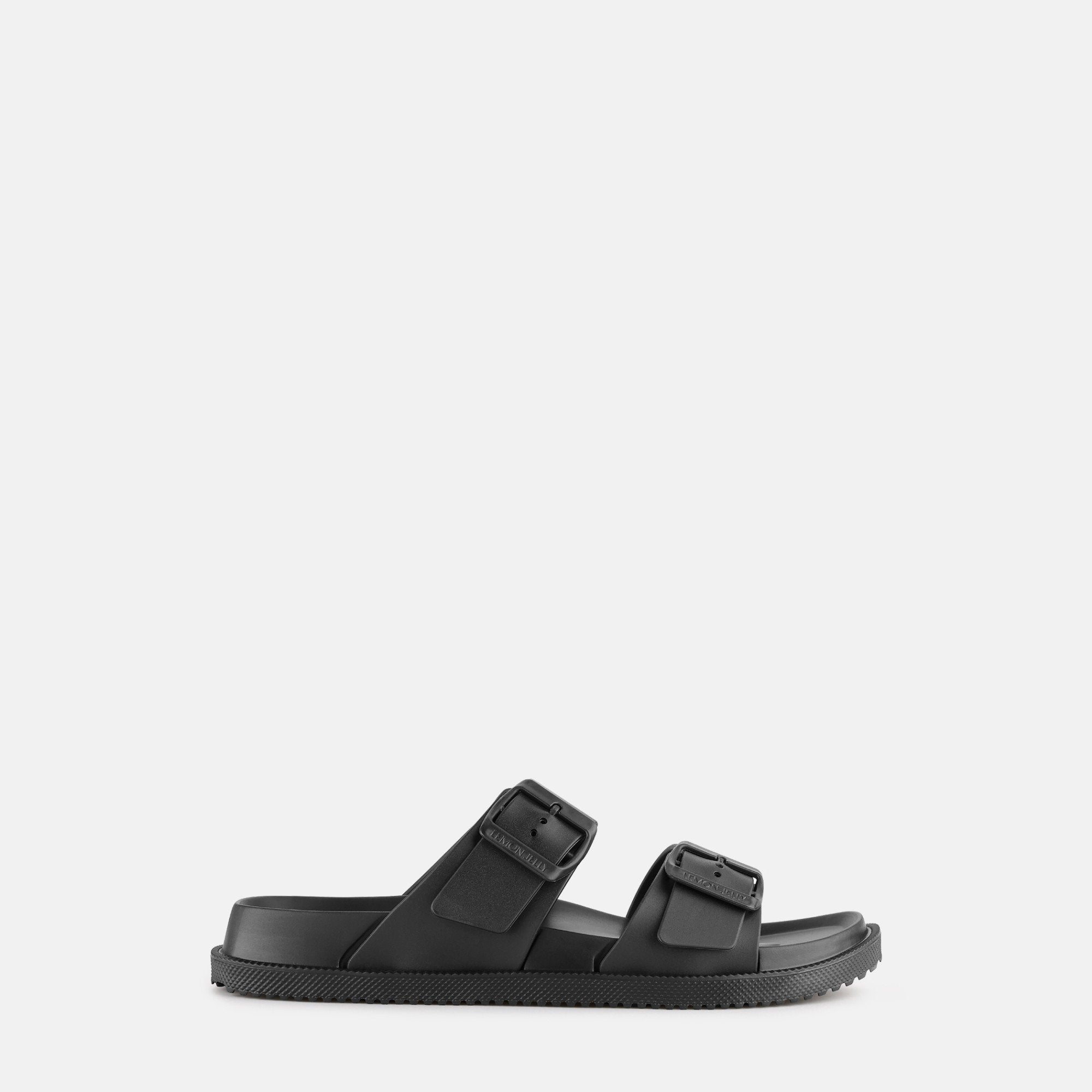 Elise Black Sandals with Buckles