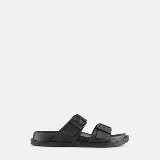 Elise Black Sandals with Buckles