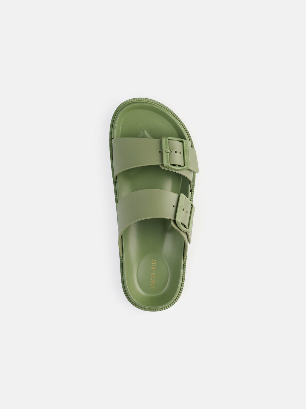 Elise Kaki Sandals with Buckles