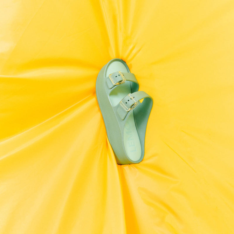 FENIX 13 Vegan Green Sandals With Buckles - Lemon Jelly