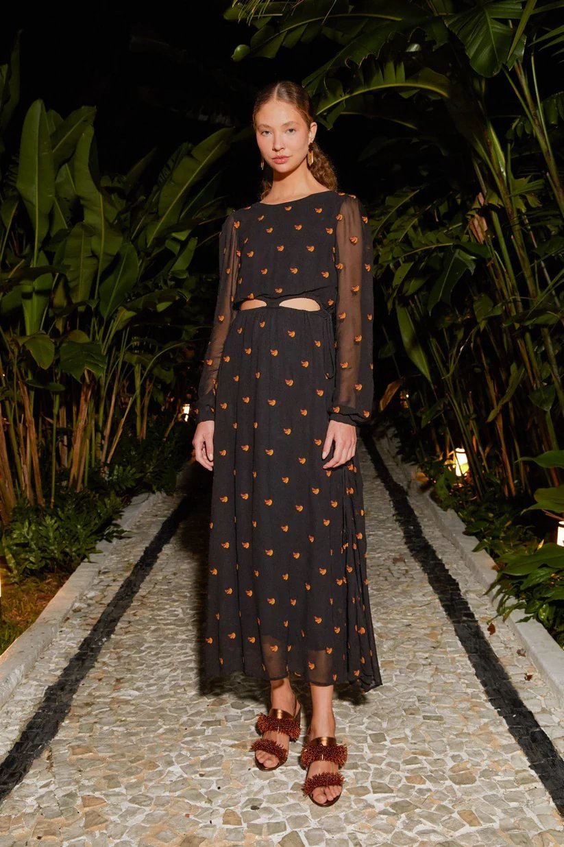 Midi Dress Bananas - FARM Rio