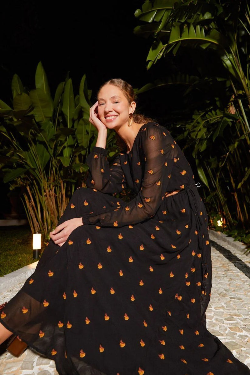 Midi Dress Bananas - FARM Rio
