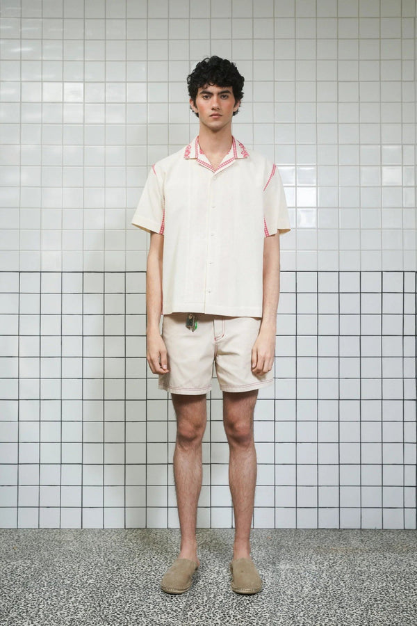 Folklore Shirt in Red - Gandaia
