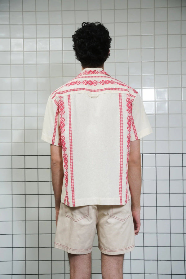 Folklore Shirt in Red - Gandaia