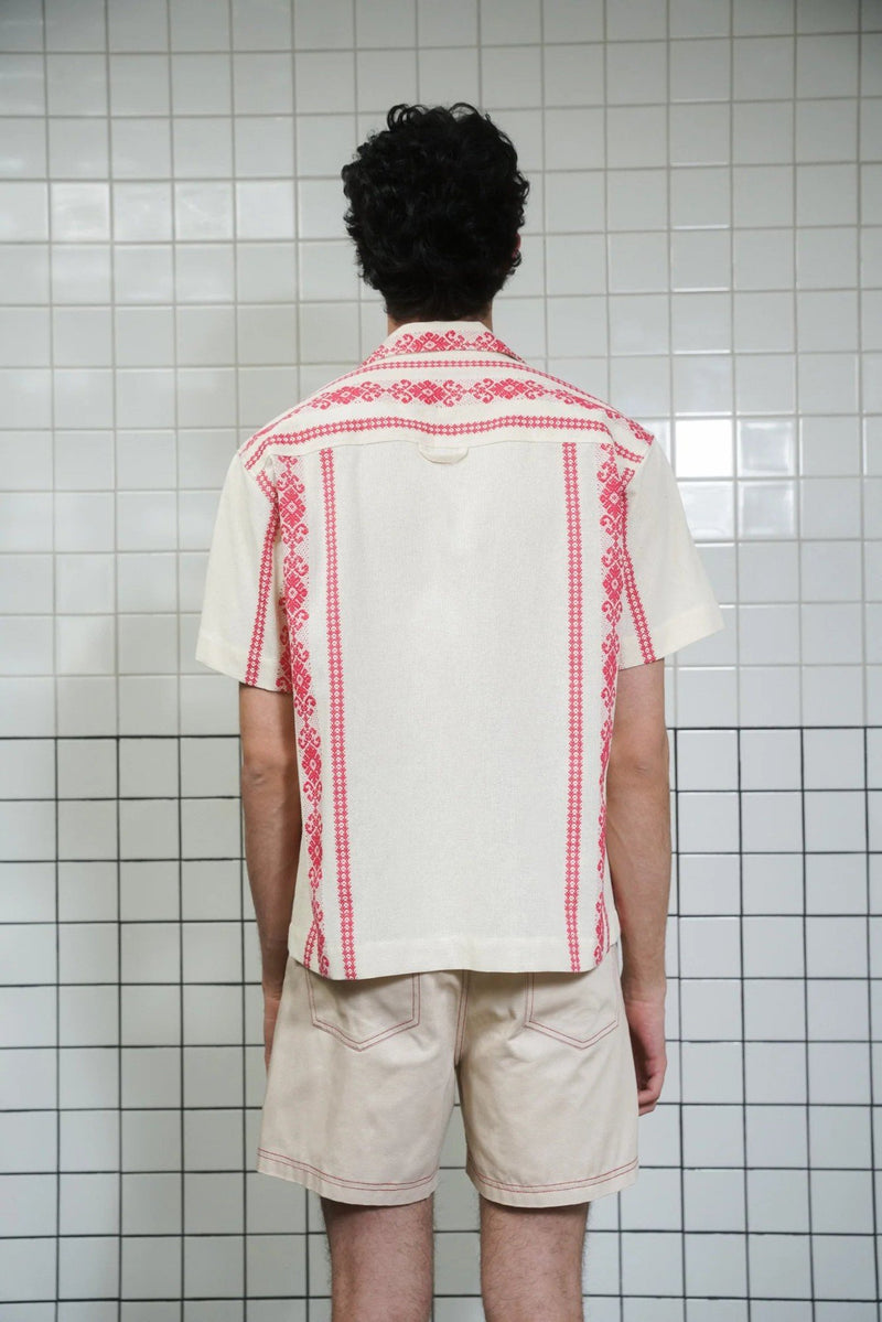 Folklore Shirt in Red - Gandaia