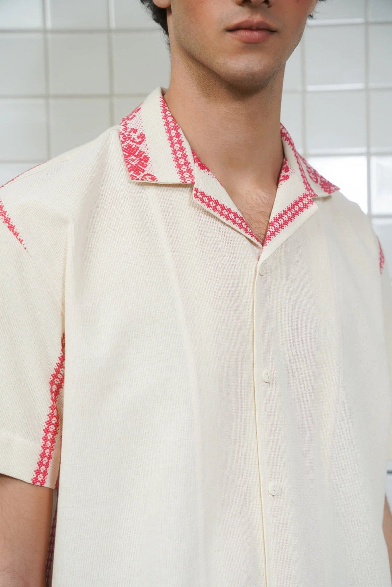 Folklore Shirt in Red - Gandaia