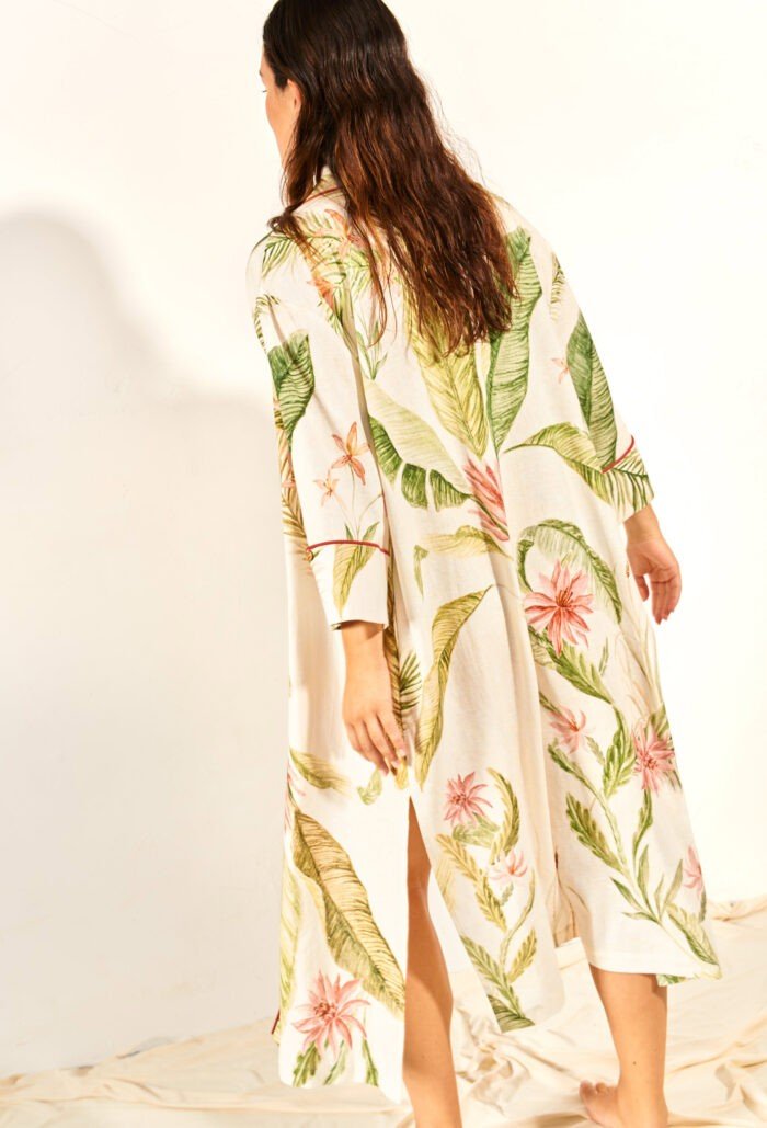 Paradise Long Kimono - GreenKiss