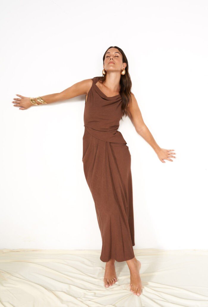 Drapped Dress - GreenKiss