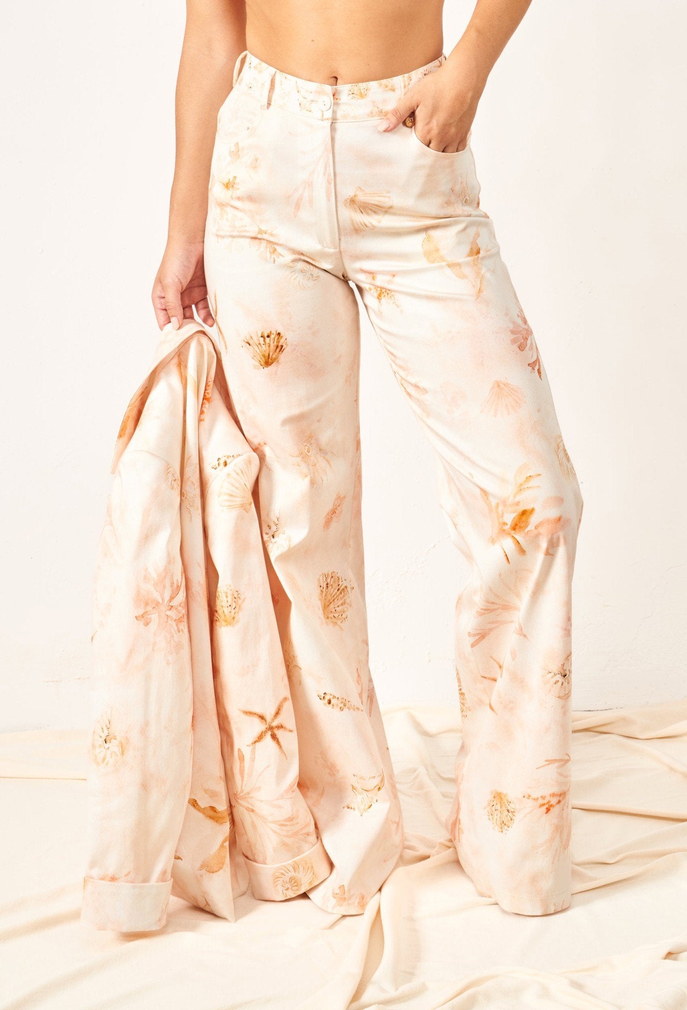 Sea Bliss Cotton Trousers - GreenKiss