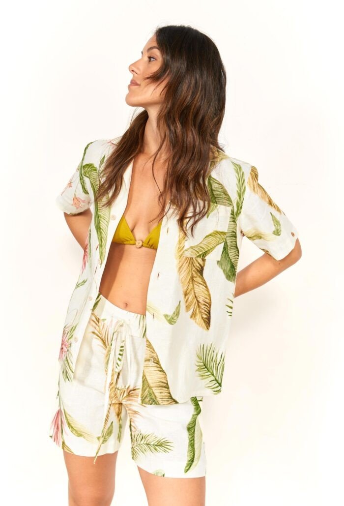 Linen Shirt - GreenKiss
