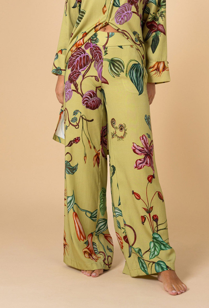 Wide-Leg Trousers With Pockets - GreenKiss