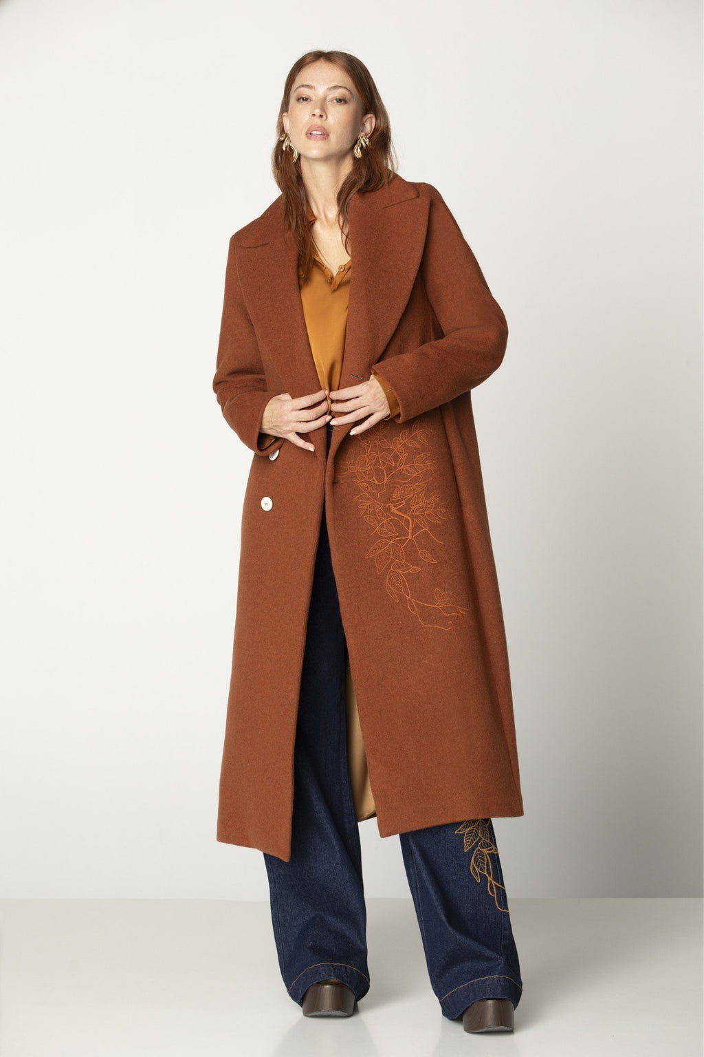 Long Wool Terracota Coat