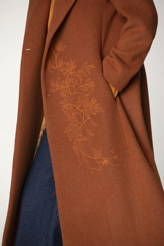 Long Wool Terracota Coat