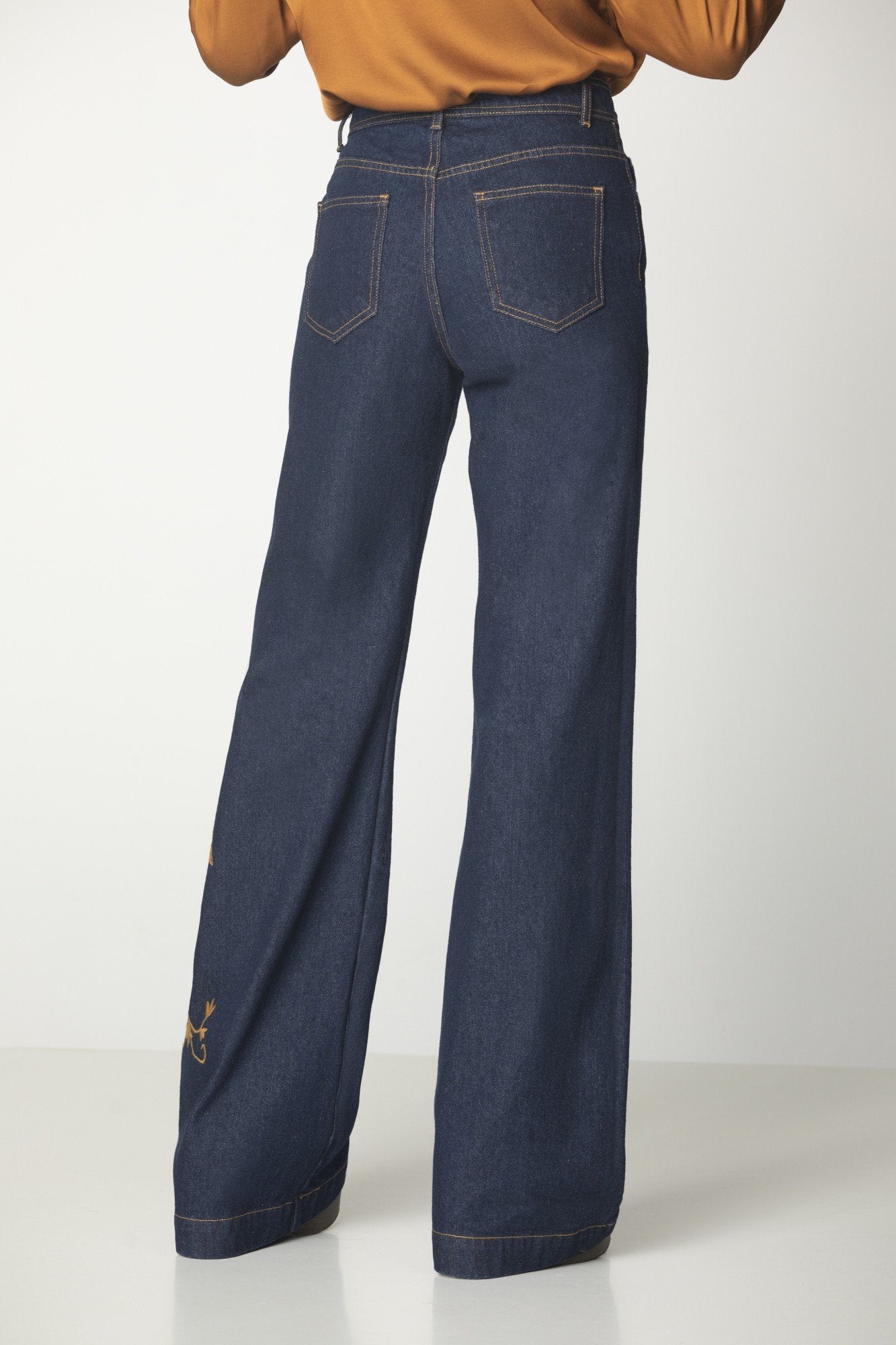 Flared Denim Trousers