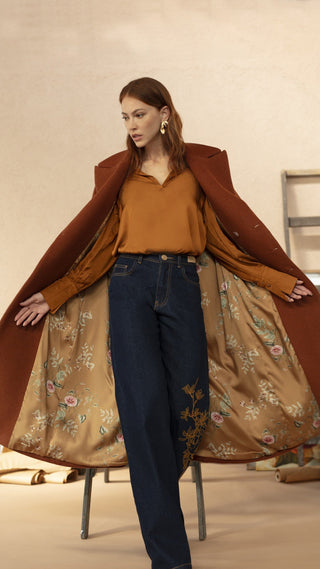 Flared Denim Trousers