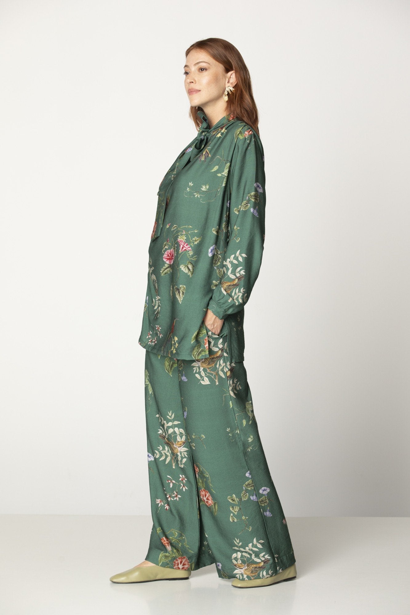 Birdsong Viscose Trousers