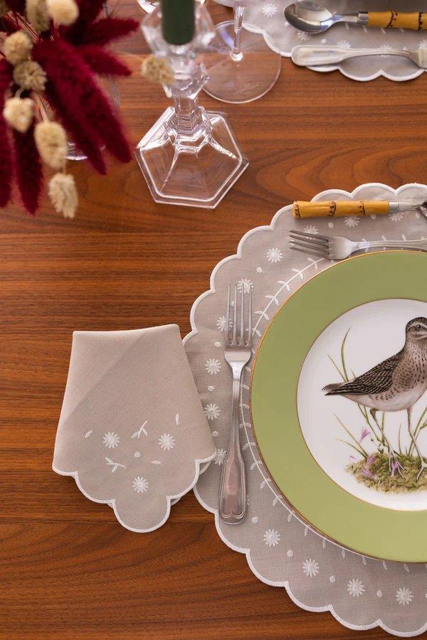 Margaridas Beige Napkin - Aida Home Living