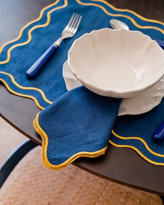 Blue with Yellow Beja Napkin