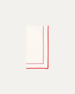 Crib White with Red Napkin