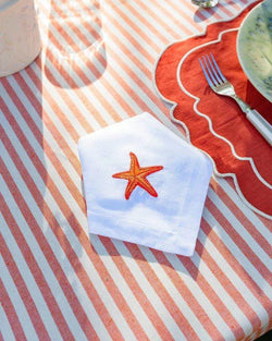 Orange Starfish Napkin - Mariaida Home