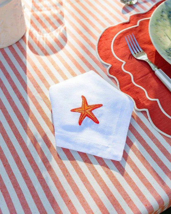 Orange Starfish Napkin - Mariaida Home