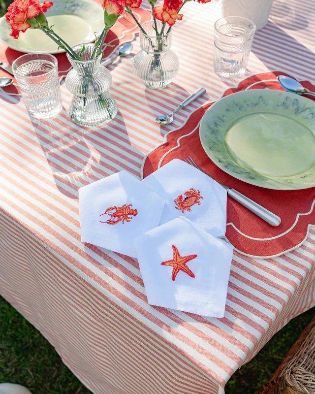 Orange Starfish Napkin - Mariaida Home