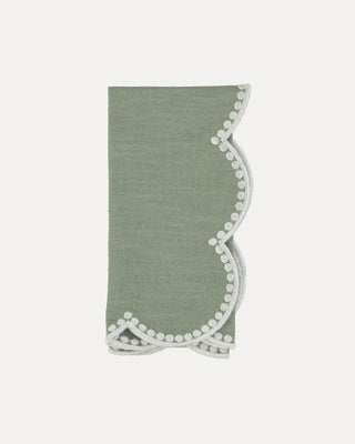 Drops Light Green with White Napkin