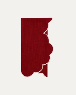 Iris Napkin Red with White - Mariaida Home