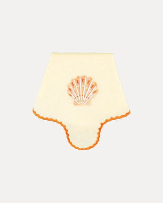 Jasmine Shell Yellow with Orange Napkin