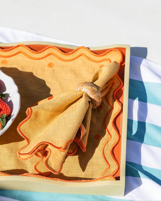 Óbidos Yellow with Terracotta Napkin
