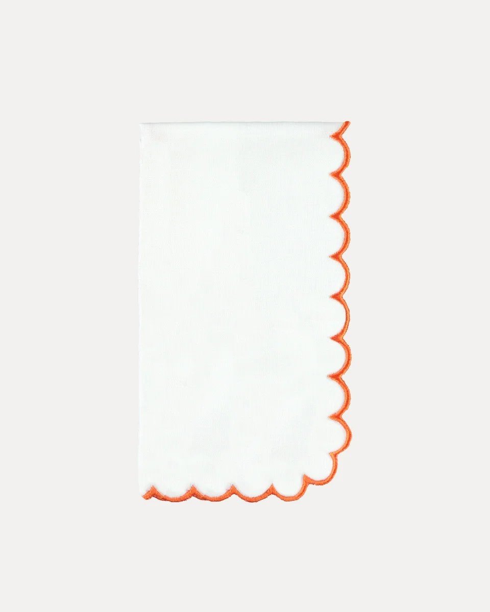 Filipa White with Orange Napkin