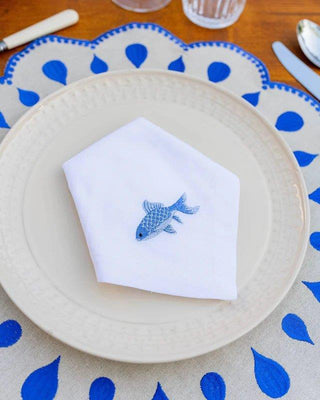 Blue Fish Napkin - Mariaida Home