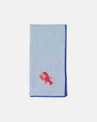 Blue Rolled with Red Lobster Napkin