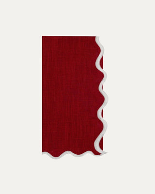 Vila Napkin Red with White - Mariaida Home