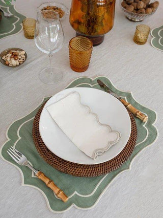 Breeze Green with Ivory Placemat - Mariaida Home