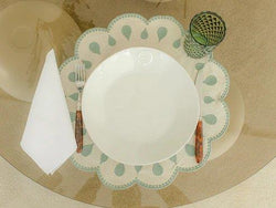 Gotas Beige with Green Placemat - Aida Home Living