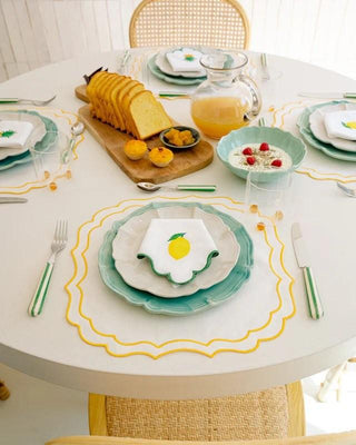 Greta White with Yellow Placemat
