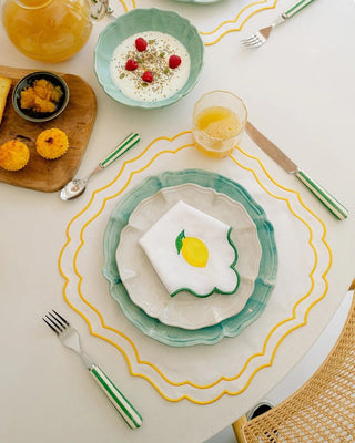 Greta White with Yellow Placemat