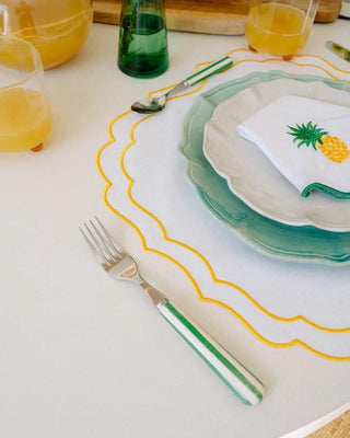 Greta White with Yellow Placemat