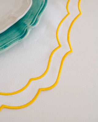 Greta White with Yellow Placemat