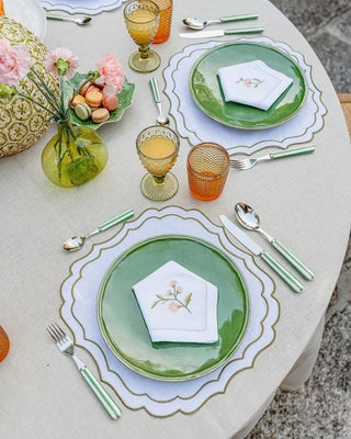 Placemat Greta White with Green