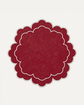 Individual Iris Red with White - Mariaida Home
