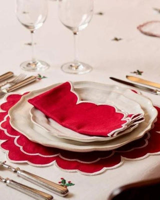 Individual Iris Red with White - Mariaida Home