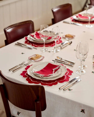 Individual Iris Red with White - Mariaida Home
