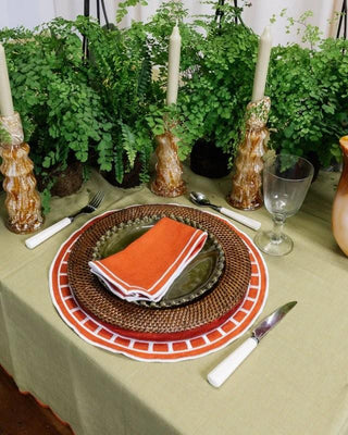 Marim Terracotta with White Placemat