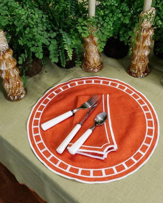 Marim Terracotta with White Placemat