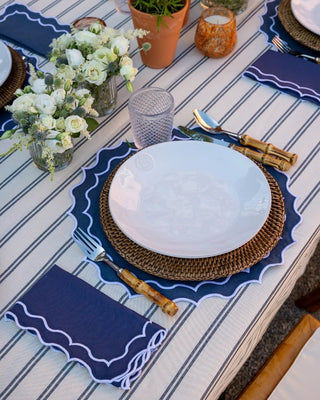 Navy Blue with White Placemat