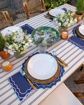 Navy Blue with White Placemat